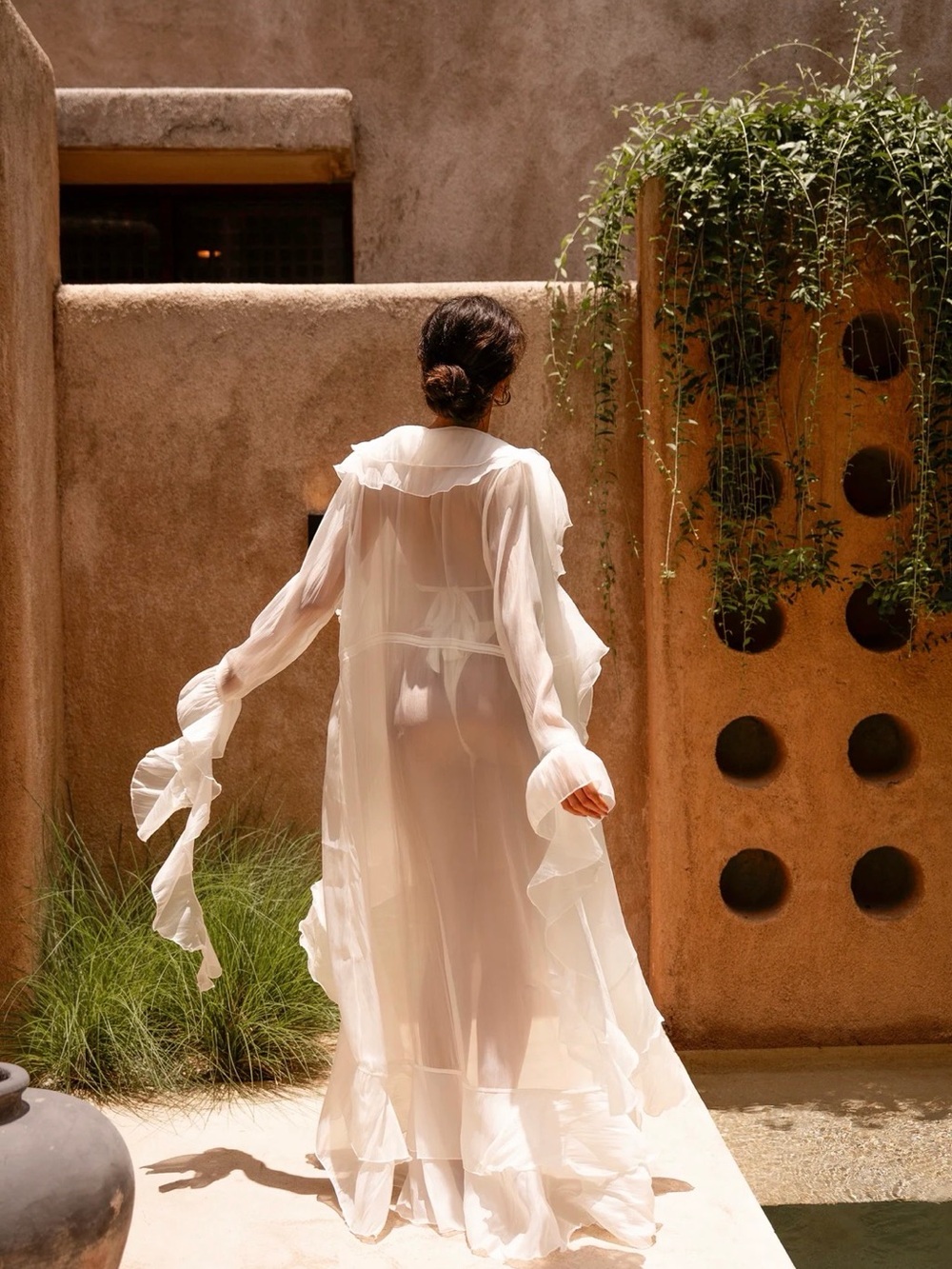 Gaia Beach Robe Ivory - Rougeseason - Picture 3 of 3